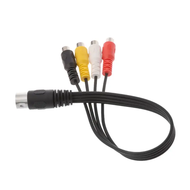 

30CM 5 Pin Male Din Plug to 4 RCA Phono Female Plugs Cable Wire Cord Connector WXTB