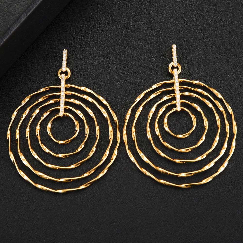 GODKI новые модные круглые серьги с кисточками для женщин свадебные кубическим