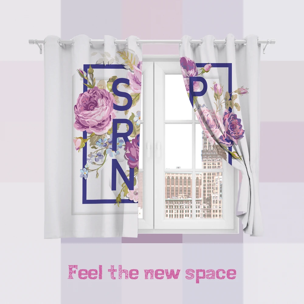 

Perforated Hook 3D Blackout Curtains Simple Modern Nordic Custom Full Blackout Sunscreen Windows Bedroom Living Room Decoration