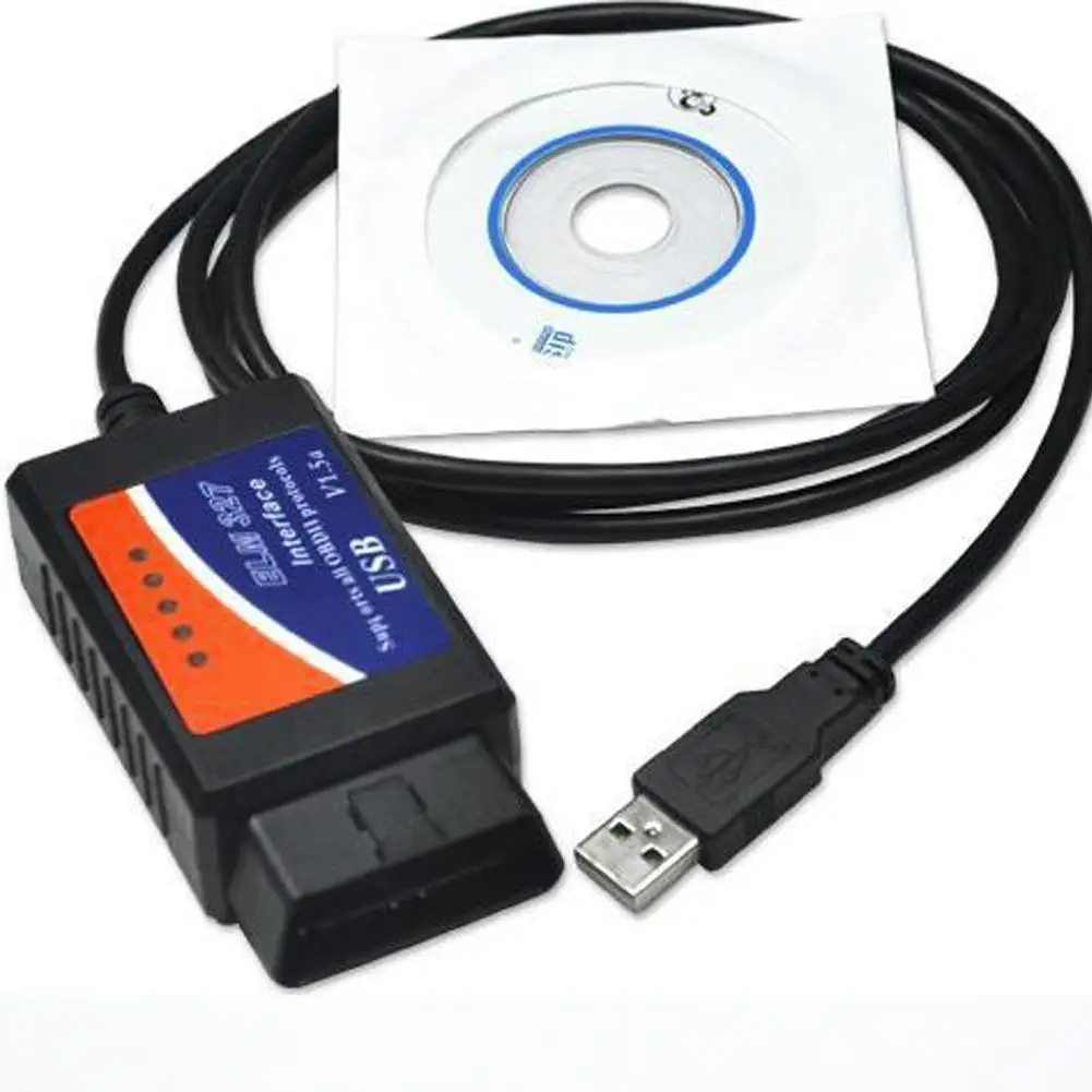 Сканер автомобильный диагностический интерфейс сканер ELM327 USB поддерживает все