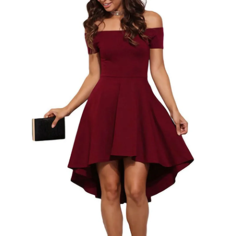 

Burgundy Summer Sexy Mini Dress Vestidos Women Beach Fashion 3 Color Boho Slim Chic Vintage Beautiful Party Dresses 5XL Ruffles