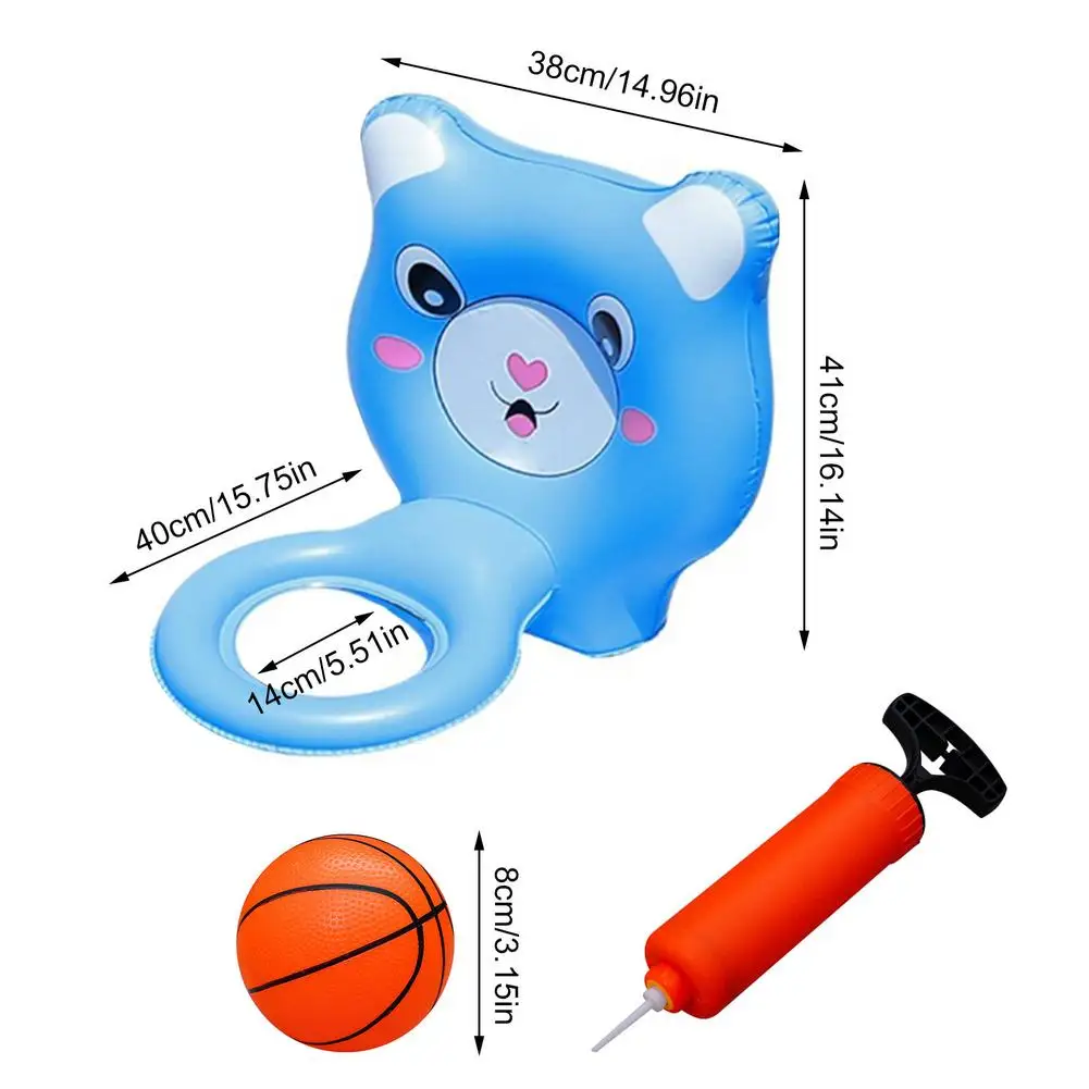 

Inflatable Swimming Pool Basketball Shooting Toy Fun Outdoor Children's Pool Ball Shelf Toys Universal Kids Pool Accessories