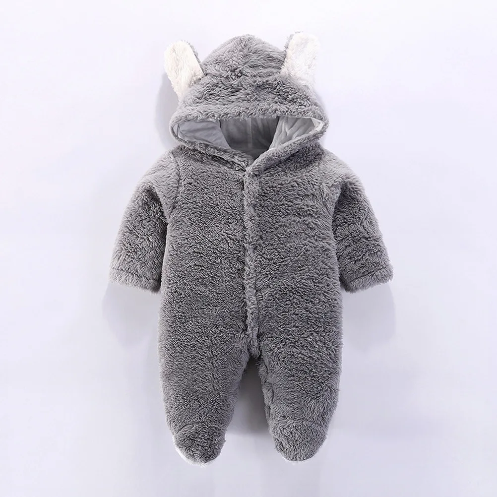 2020 Newborn Winter Baby Jumpsuit Girl Polyester Hooded Overalls For Infant Unisex Boy Rompers 3M 6M Kids Clothes | Детская одежда и