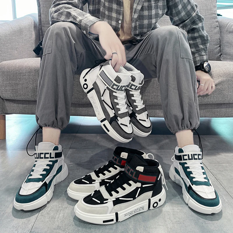 

2020 NEW Men's Casual Shoes Chaussure Homme High-top Breathable Men Sneakers Outdoor Sport Brand Tenis Masculino Footwears 39-44