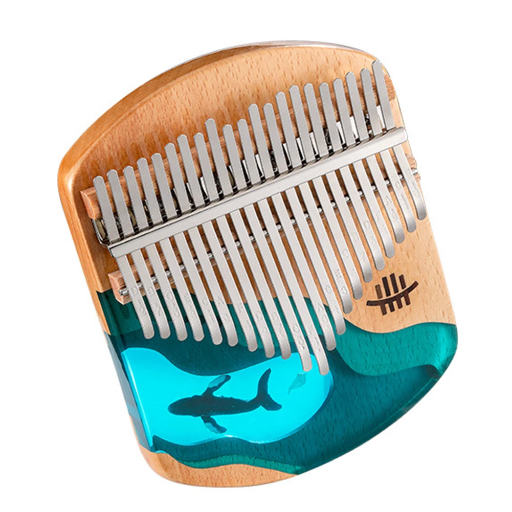 

Kalimba 21 Key Wooden Thumb Piano Musical Instrument Gift With Accessories Solid Beech Wood Ocean Whale Dolphin Kalimba for Kids
