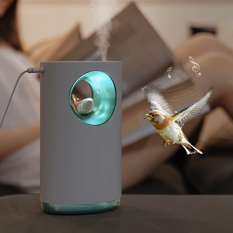 

Music Air Humidifier Soothing Stress Relieve Nature Bird Song 400ML USB Aroma Essential Oil Diffuser Lamp Humidificador Atomizer