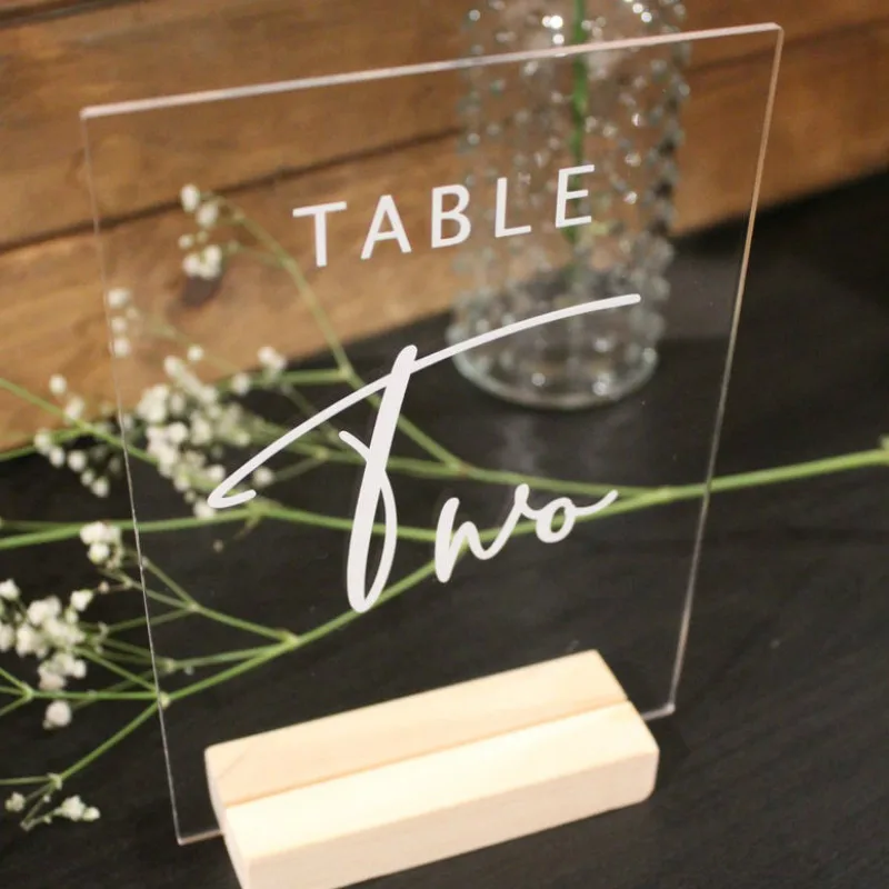 Номера свадебных столов Свадебные украшения прозрачное стекло вид акриловый