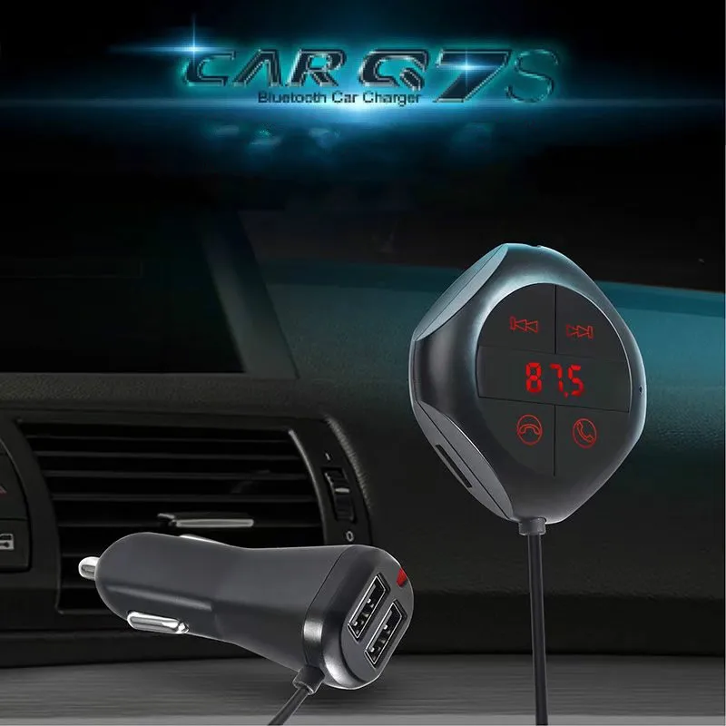 Q7s автомобильный комплект громкой связи Bluetooth автомобильное Usb зарядное устройство fm-передатчик беспроводной автомобильный fm-модулятор Автомобильный MP3-плеер автомобильный Стайлинг Musica