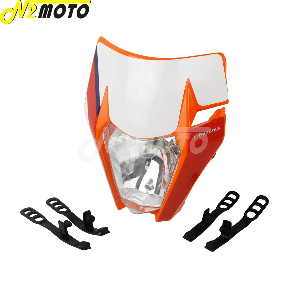 Оранжевый Enduro стикеры фары для MX EXC SX F XCF XC 250 300 350 450 500 2016 2017 2018 Байк E8 Emark маска| |