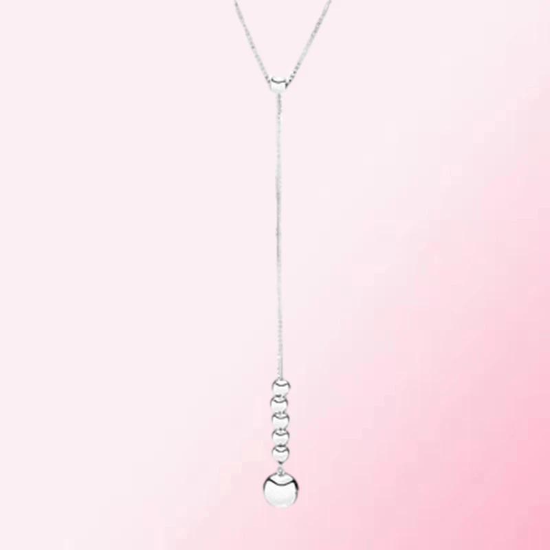 

PanDO 925 Sterling Silver Custom Chain Bead DIY Personality Necklace 397750