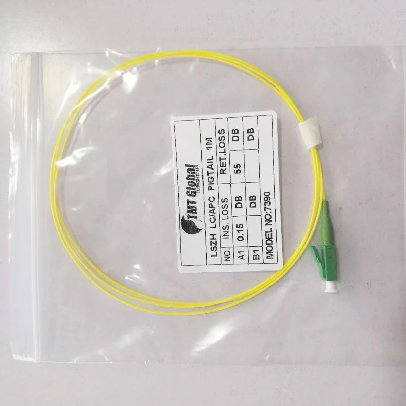 20PCS/LOT LC/UPC Fiber Optics Patch Cord Pigtails Simplex 0.9mm Single Mode 1 Cores LC APC Jumper 1.5M