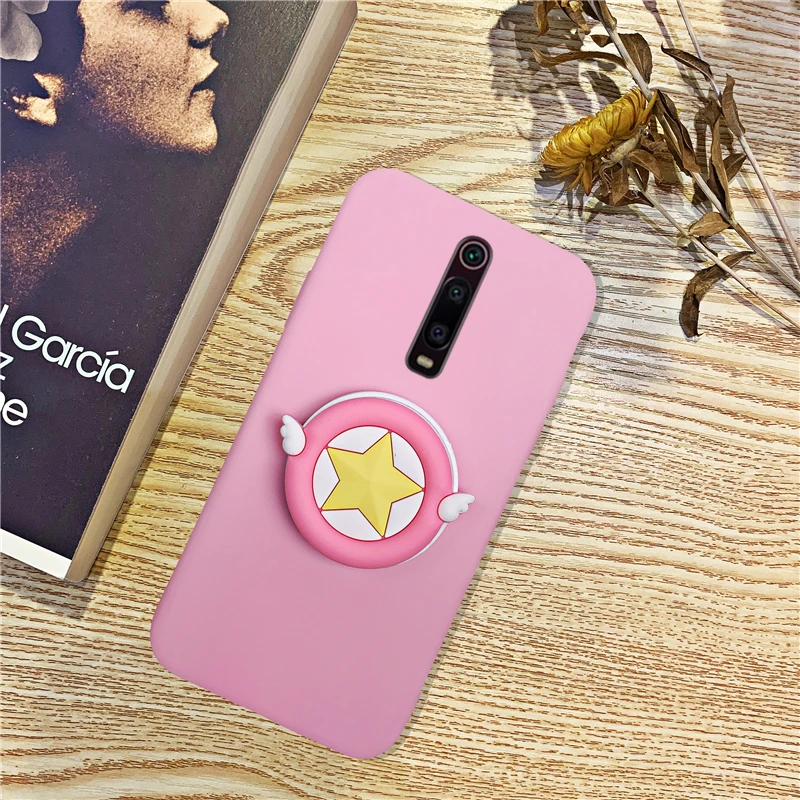 Силиконовый чехол-держатель для телефона с рисунком для Xiao mi Red mi K20 mi 9 T, милые чехлы-подставки для девочек, Матовая оболочка для Red mi K20 Pro mi 9T Pro