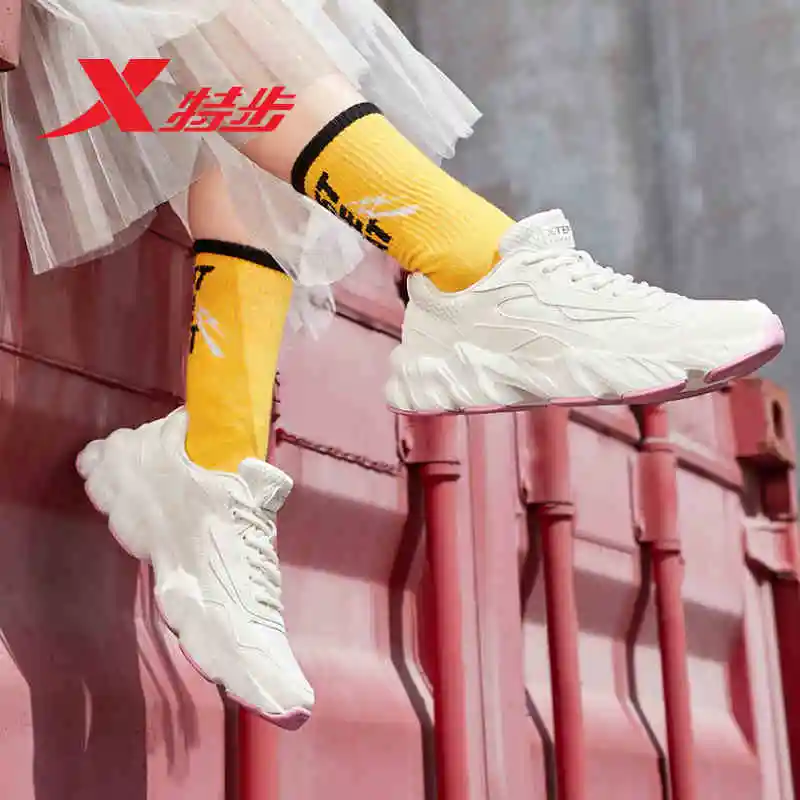 Xtep/женская повседневная обувь Дышащие кроссовки для женщин Легкие спортивные