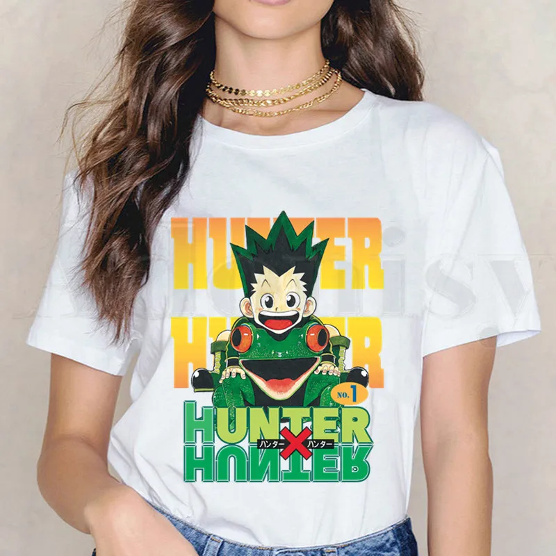 

Hunter X Hunter Killua Zoldyck Hisoka Kurapika Женские топы с коротким рукавом футболки Harajuku винтажные рубашки женская футболка