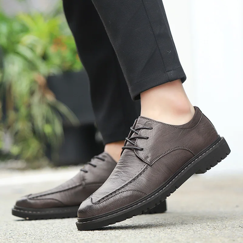 

Casual Male Shoe Black Casual Shoes Mens Causal Men Leather Fashion Man Breathable Sneakers Leisure For Flat 2020