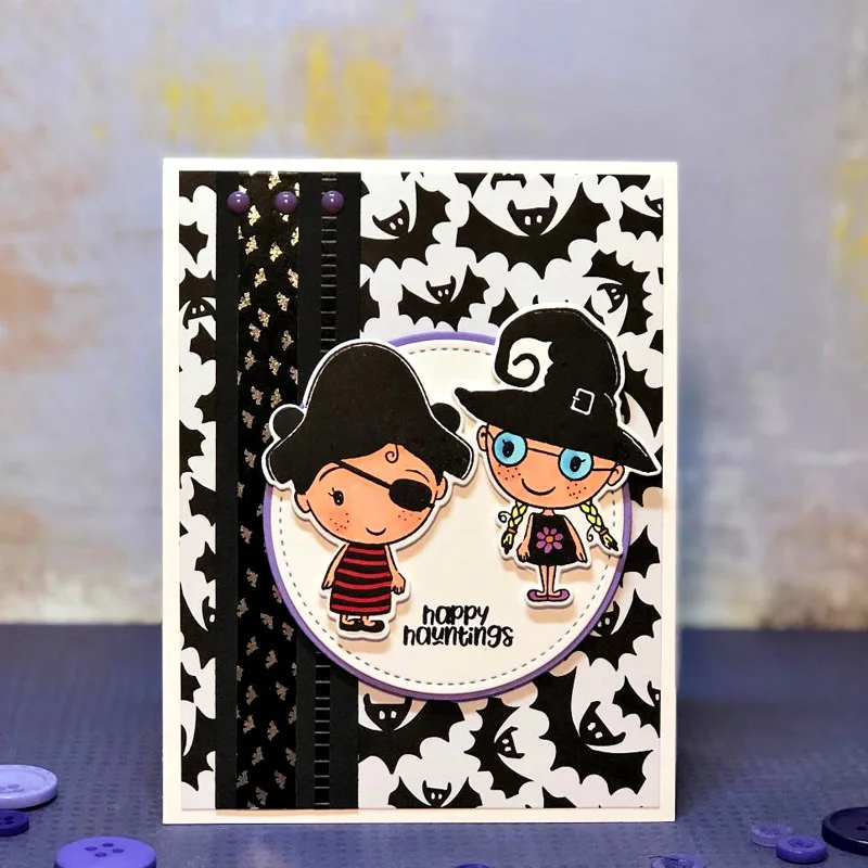 Хэллоуин маленький мальчик и девочка паук силиконовые штампы Скрапбукинг