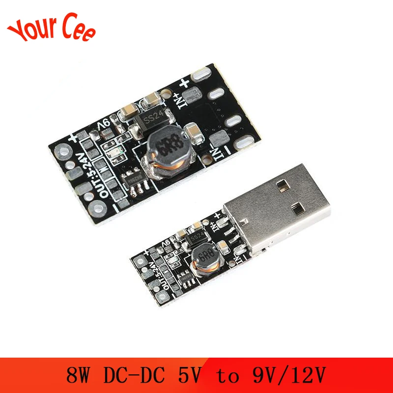 8 Вт USB вход DC 5 В до 9 в 12 регулятор напряжения Повышающий Модуль питания