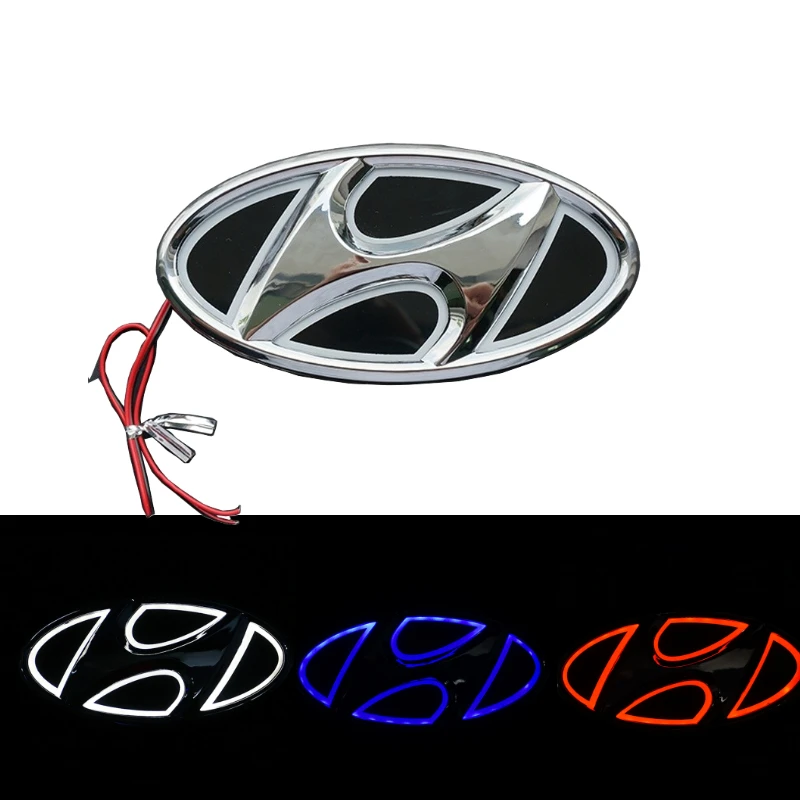

Для Hyundai IX35 I30 SONATA YF TUCSON SANTAFE GENESIS COUPE VERNA Elantra ACCENT 5D автомобильный светящийся светодиодный передний задний значок светильник эмблема