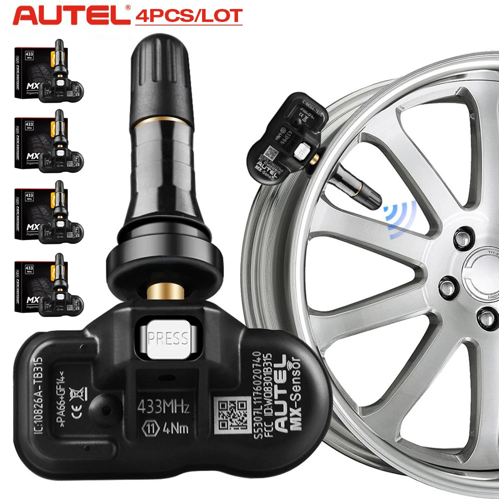 4 шт. универсальный программируемый датчик давления в шинах Autel 433 МГц MX-Sensor M |
