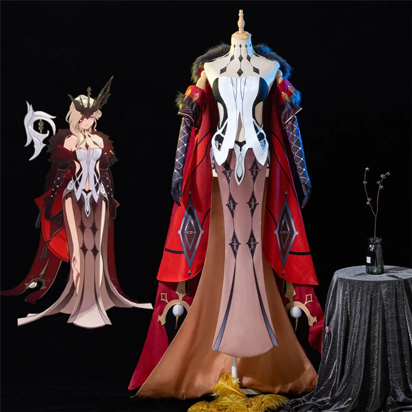 Плащ для косплея Takerlama Genshin Impact La Signora The Fair Lady взрослых женщин платье в стиле
