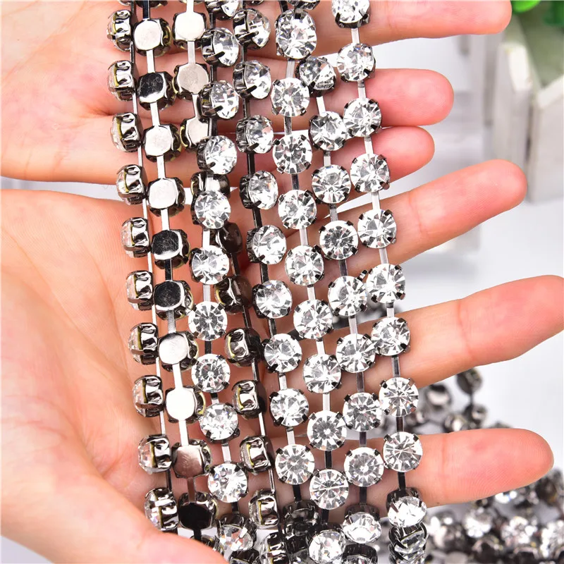 8 мм Жемчуг прозрачного хрусталя покрытие Кубок цепи пистолет База Стразы