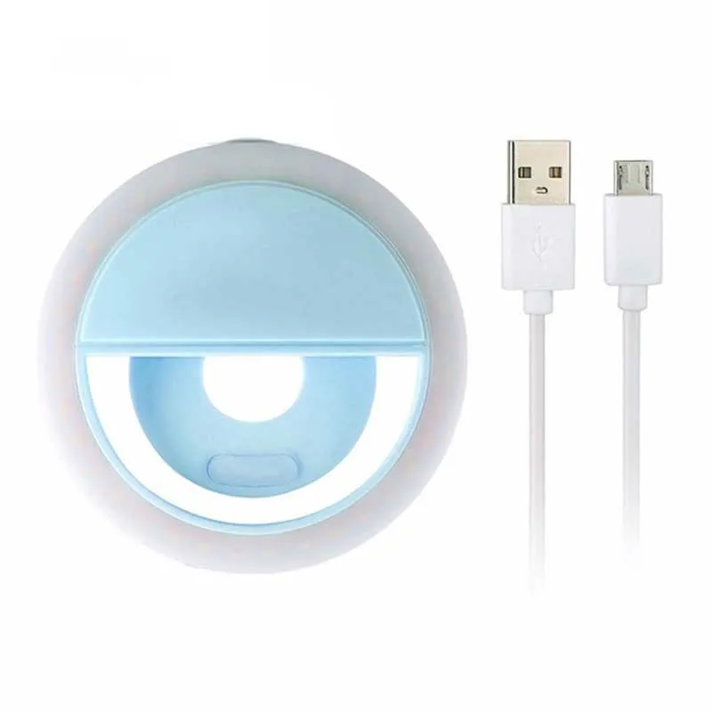 As the show Rovtop USB зарядка светодиодный кольцевой светильник для селфи для Iphone дополнительный светильник ing Selfie увеличивающий заполняющий светильник для телефонов - Цвет: As the show