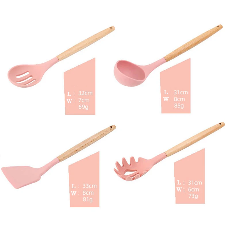 12 шт. силиконовые кухонные приборы инструменты для приготовления пищи набор