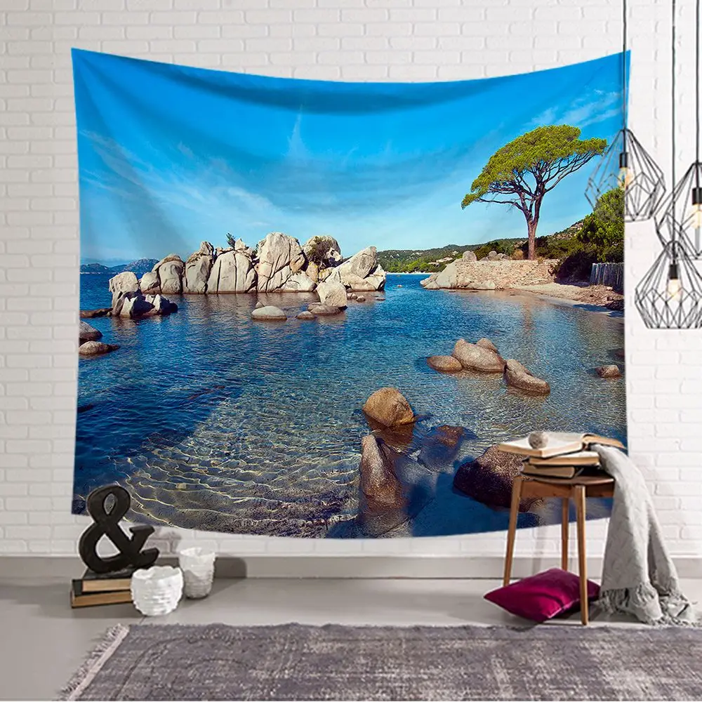 Настенный Пейзаж Природа гобелены коралловый риф Гобелен из ткани 200x150 Большой