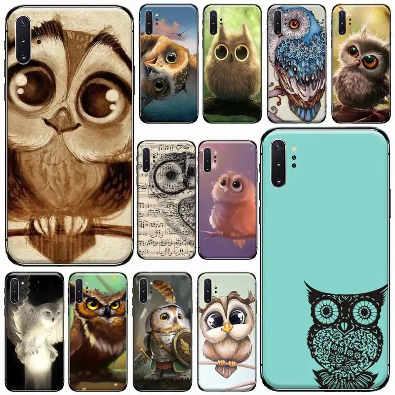 

Cute Owl Hearts Lover Phone Case For Samsung Galaxy S8 S9 S10 Plus S10E Note 3 4 5 6 7 8 9 10 Pro Lite cover