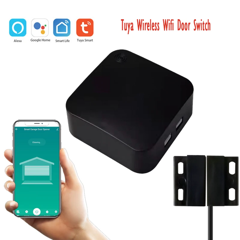 

Tuya Wireless Wifi Door Switch Intelligent Garage Door APP Remote Conrtrol Wireless Controller Work With Alexa Google Home 2021