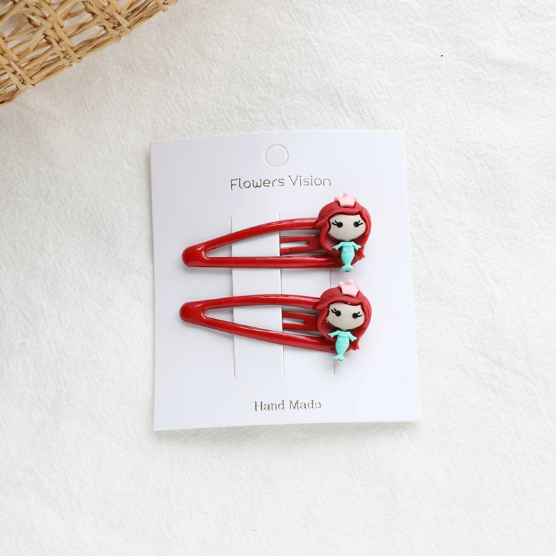 Hairpins G 2 шт. европейские американские принцессы BB заколки детские эластичные детские ленты для волос головной убор Детские веревки для волос аксессуары для волос для девочек - Цвет: Hairpins G