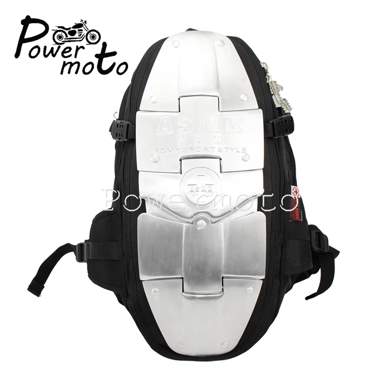 

Outdoor Armor Spine Backpack Metal Carapace Back Bag Men Biker Rider Shoulder Bag Cycling Leisure Tail Bag Travel Pocket Bag
