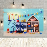 mehofond backdrops photography happy birthday party colorful candles gifts royal blue ribbon background photo studios poster