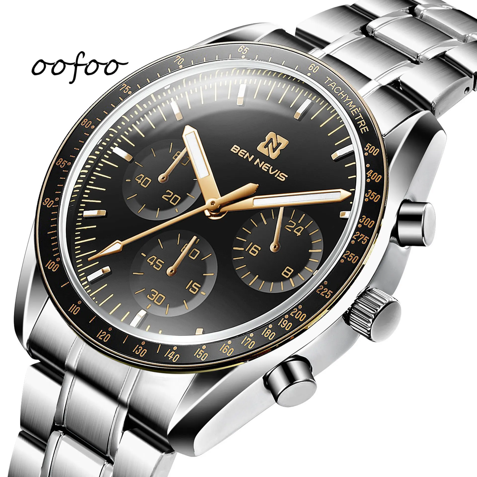 

2021 New Hot Selling Fashion Quartz Couple Watch Business 30 Meters Waterproof Alloy Dark Buckle Strap with Multi-disc Display