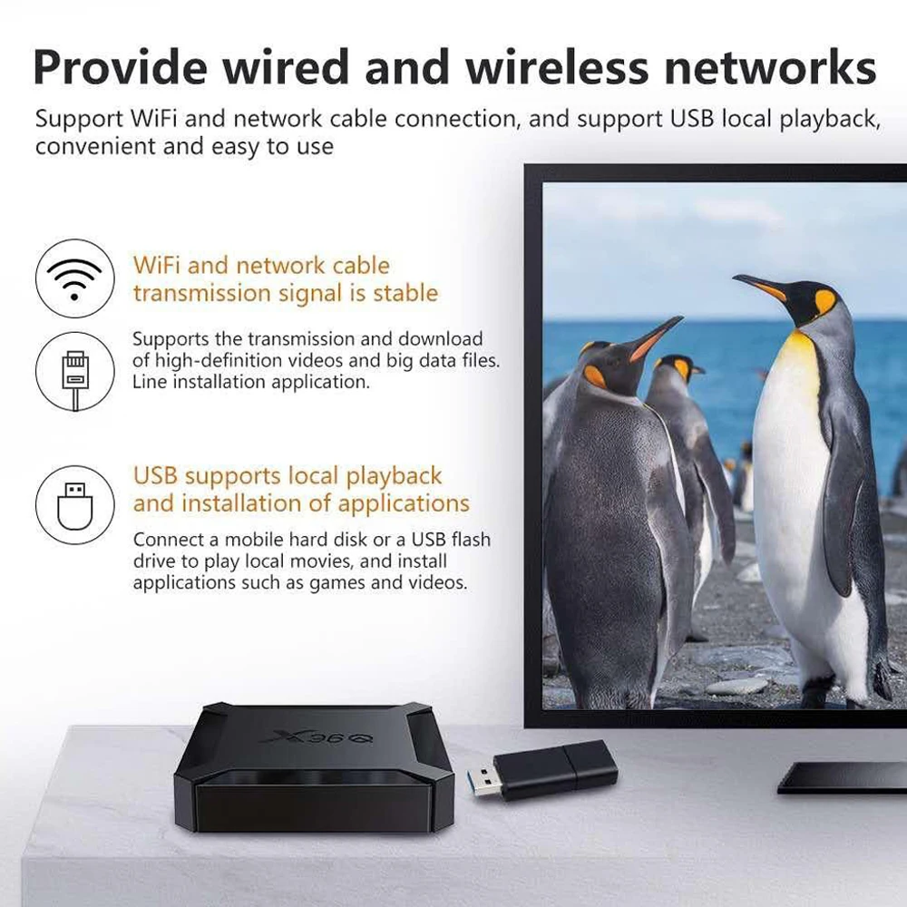 ТВ-приставка Allwinner H313 Android 10 X96Q 4K 2021G Wi-Fi четырехъядерный процессор медиаплеер 16 ГБ