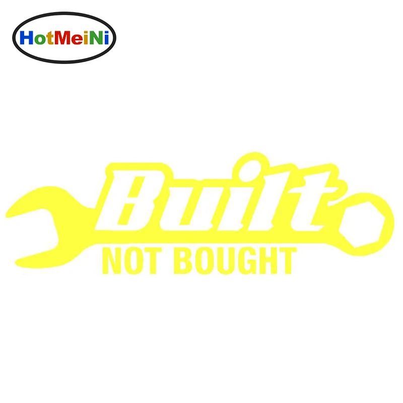 HotMeiNi 20,4x6,4 cm built Not bought V2 Автомобильная наклейка JDM Racing Drift Hoonigan Stance illest Turbo черный/серебристый - Название цвета: Цвет: желтый