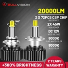 360 лм Turbo H4 Led 4300 фара H7 H11 6000K 8000K лампа 12 В HB3 HB4 лампы для автомобиля 9005 K Super H8 H9 9006 ледяной мотоцикл