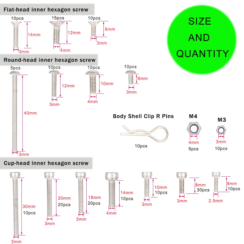 205 шт автомобильные винты на р