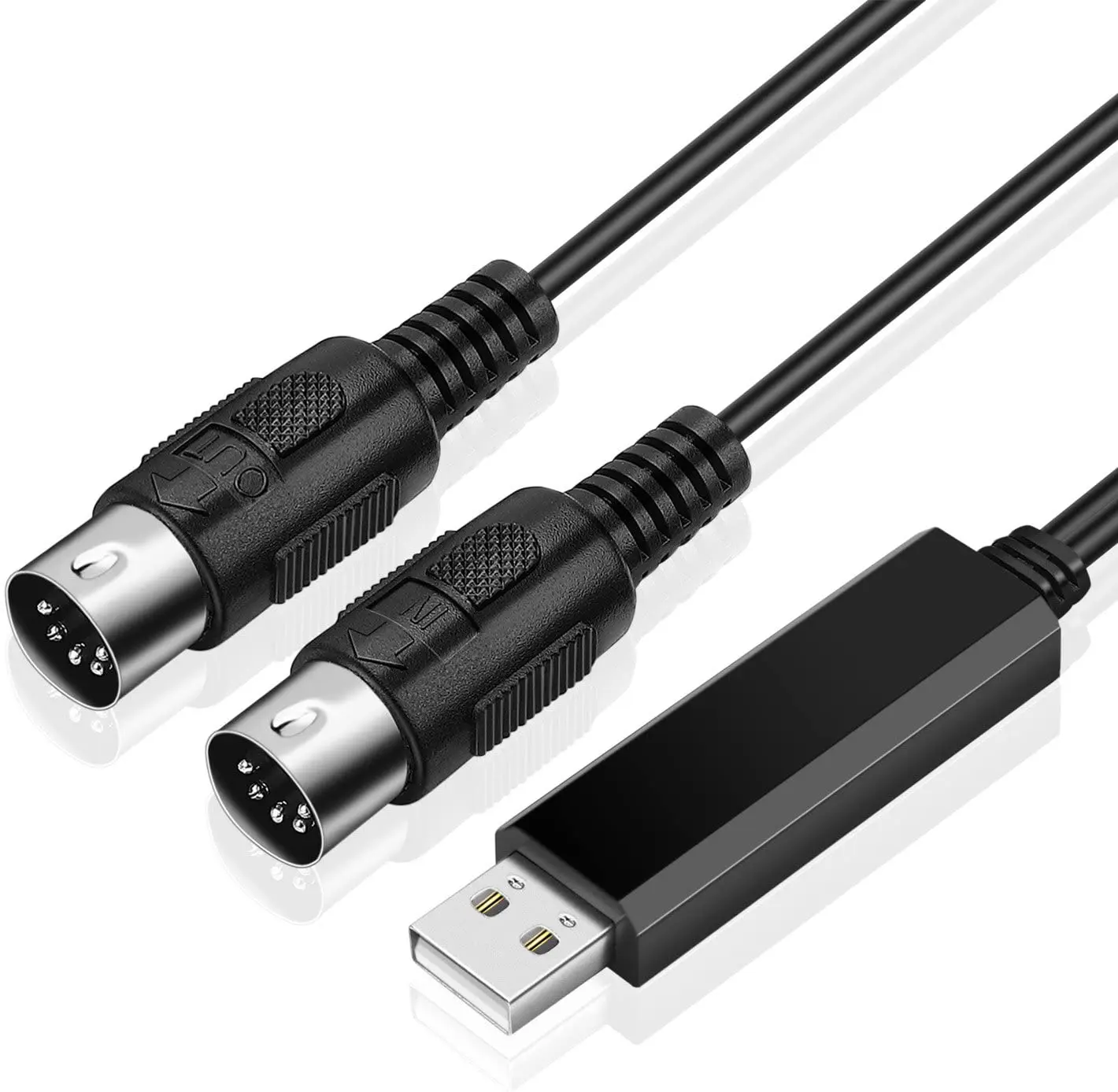 

Преобразователь интерфейса миди-USB-кабеля-вход миди-кабеля Хост адаптер штекер контроллера провод шнур для синтезатора клавиатуры