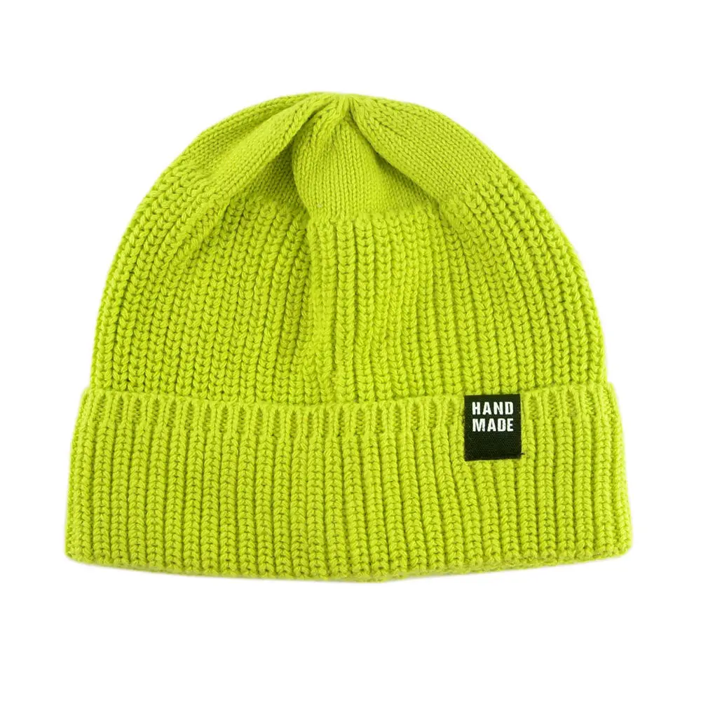 Цвет: желтый Beanies/Новинка года; однотонные вязаные теплые мягкие модные шапки в Корейском стиле; детские шерстяные Повседневные шапки; элегантная шапочка - Цвет: Цвет: желтый
