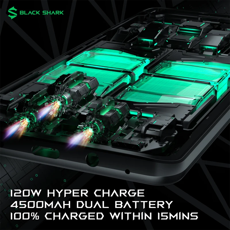 Игровой глобальная версия Black Shark 4 Pro Snapdragon 888 120 Вт магнитный выдвижной триггер с