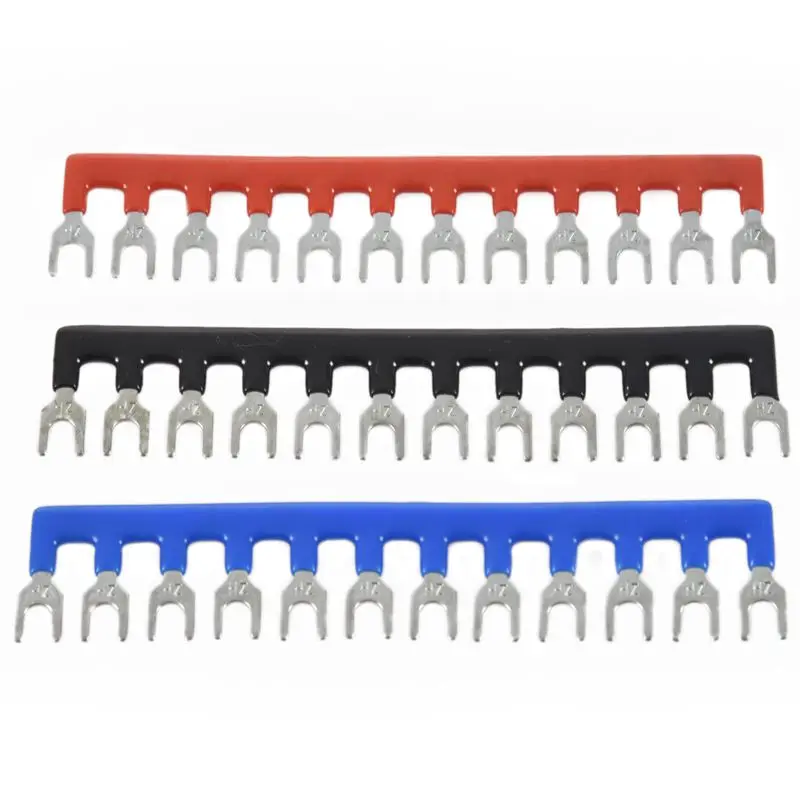 15 Pcs 400V 10A Fork Shape 12 Positions Barrier Terminal Block Strip | Обустройство дома