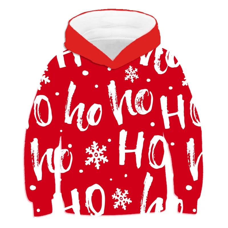 

4y-12y Kids Christmas Print Hoodie/Pullover Fall 3D Teen Christmas Gift Oversized Sweatshirt Cosplay Jacket for Boys and Girls