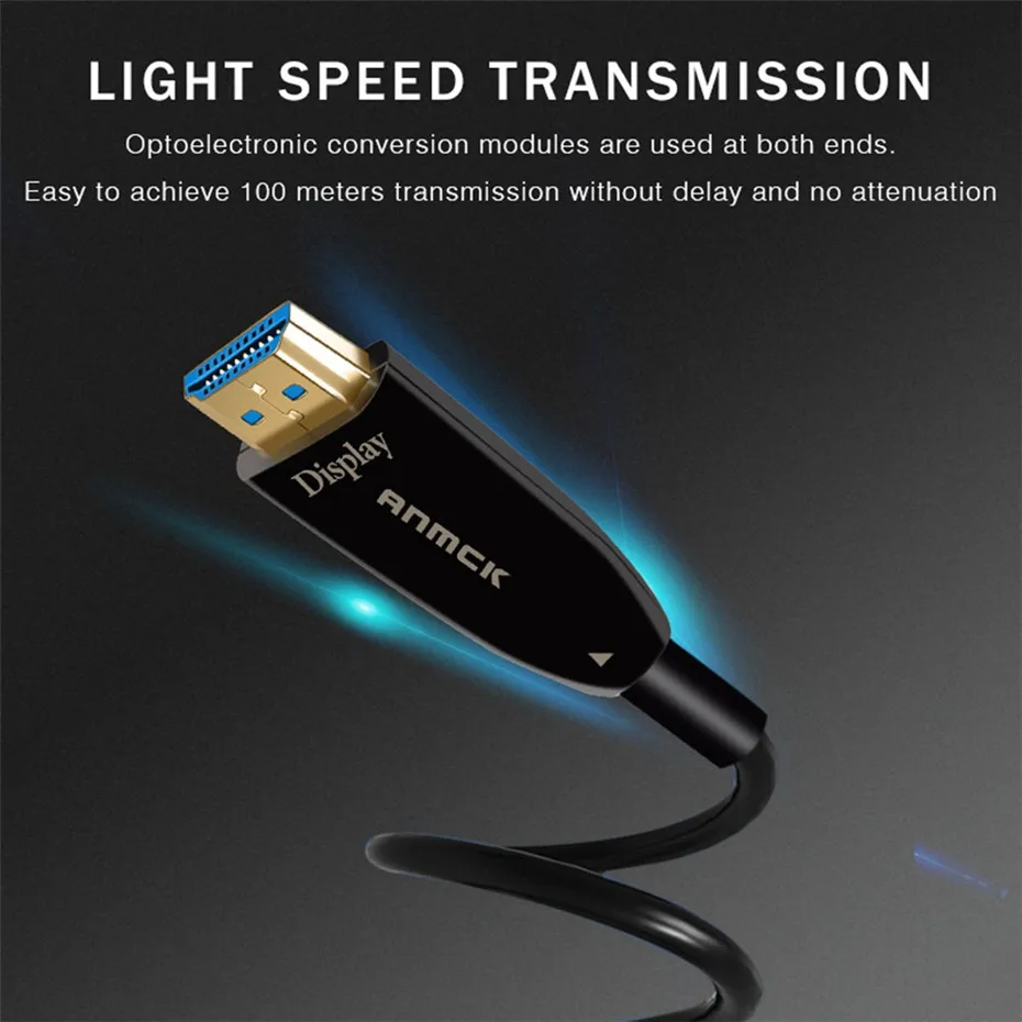 Anmck волоконно-оптический кабель HDMI 2,0 4 к 60 Гц Поддержка ARC 3D HDR 18 Гбит/с HDMI мужчин и мужчин для HD ТВ Проектор Монитор 10 м 15 м 20 м