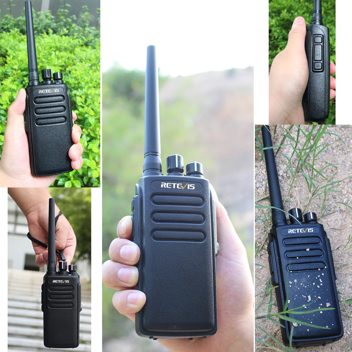 5 шт. DMR RETEVIS RT81 10 Вт IP67 Пылезащитная Водонепроницаемая рация 32CH UHF шифрование Профессиональное двухстороннее радио+ 5 шт микрофон