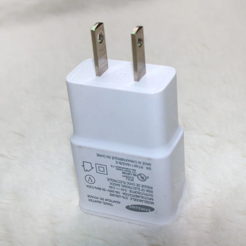 Оригинальное настенное зарядное устройство Samsung 5 В/2 А 100/150 см кабель Micro USB ЕС США