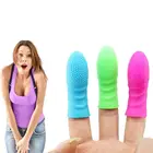 1 шт. Стимулятор точки G для взрослых, женская мастурбация, массажный вибратор, мягкие силиконовые пальцы, презервативы, секс-игрушки для флирта для пар