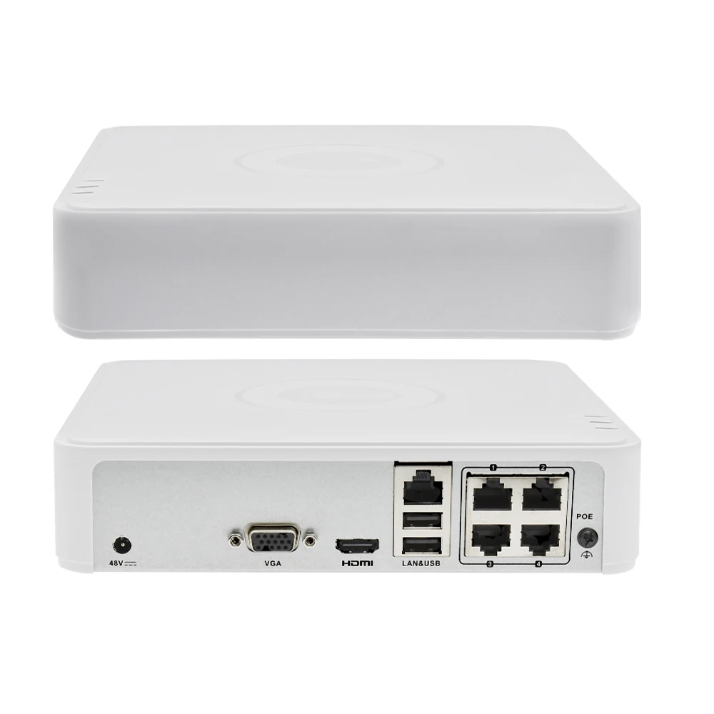 Hikvision оригинальный Сетевой видеорегистратор DS-7104NI-Q1/4P 4CH POE NVR 6MP View 4MP запись H.265 + SATA