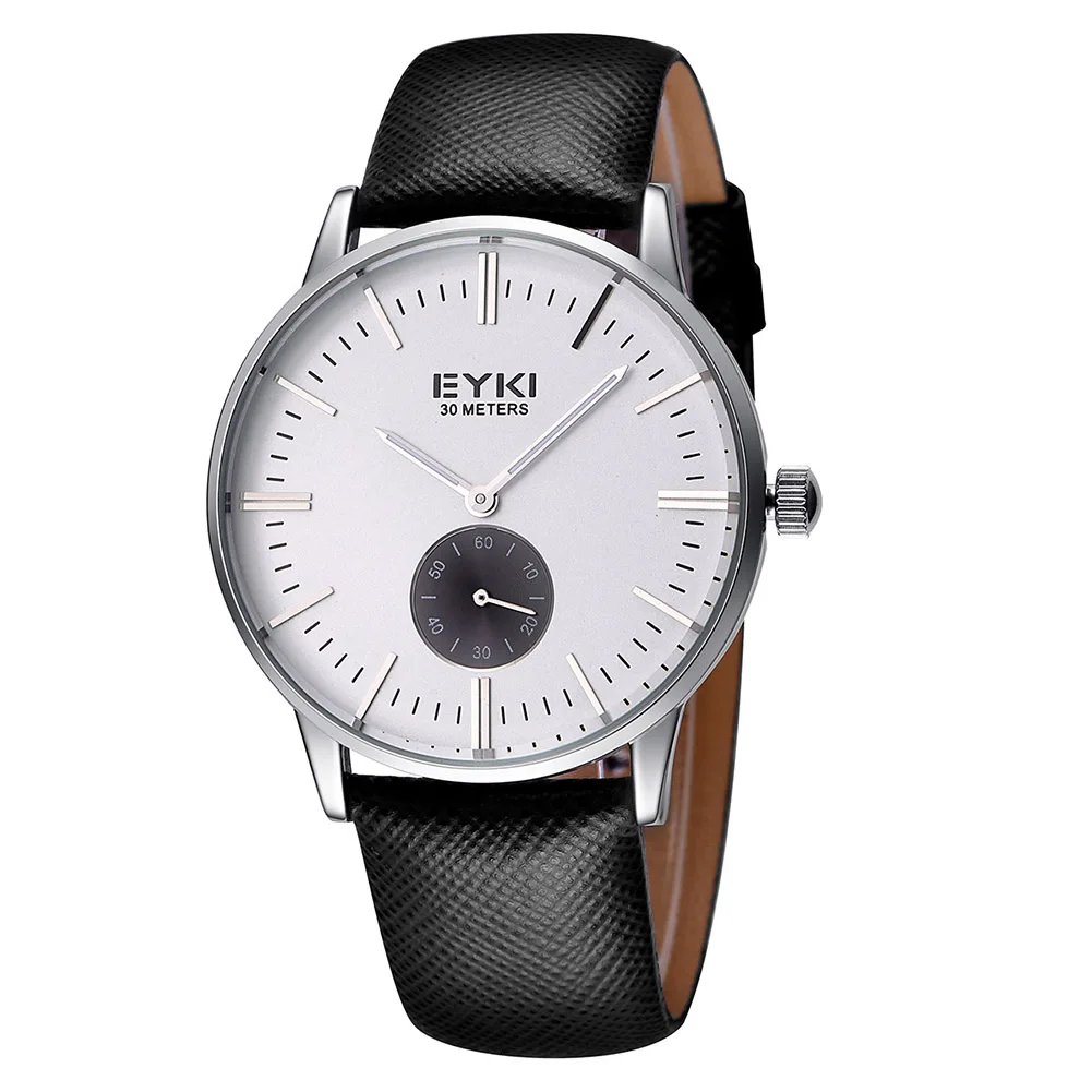 2020 Новые мужские бизнес часы кожаный ремешок модные роскошные кварцевые парные