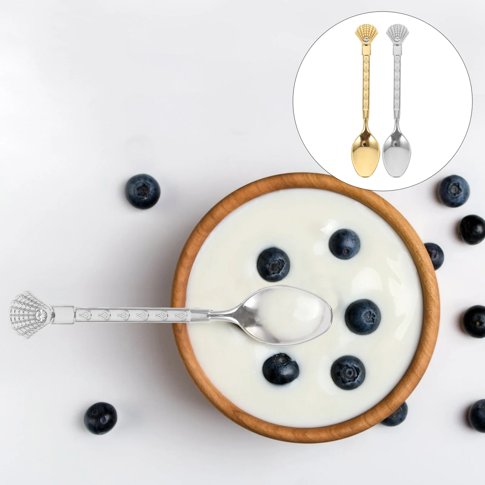 

2 шт., прочные кофейные ложки из цинкового сплава